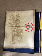 Vintage celine blue silk scarf