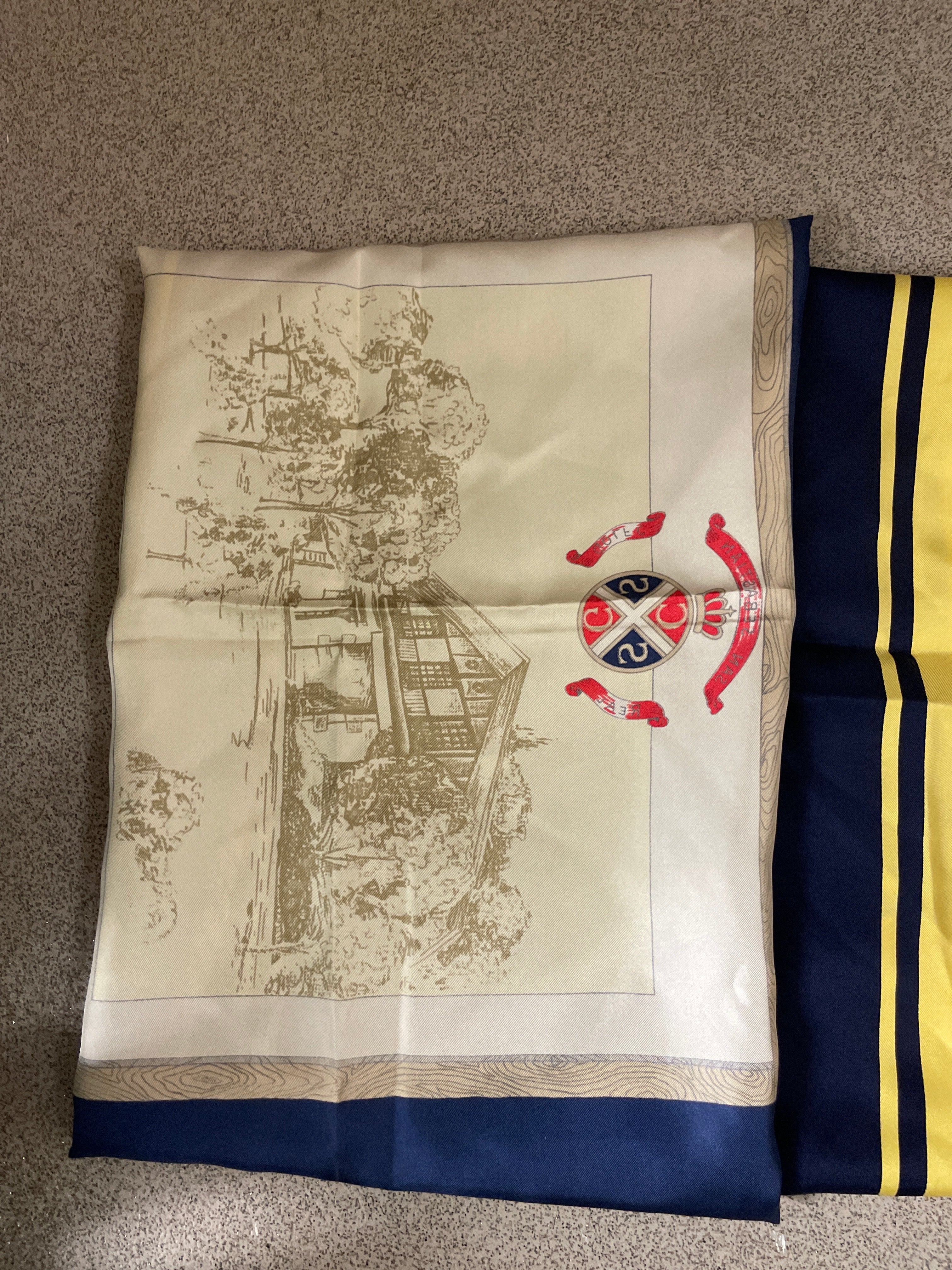 Vintage celine blue silk scarf