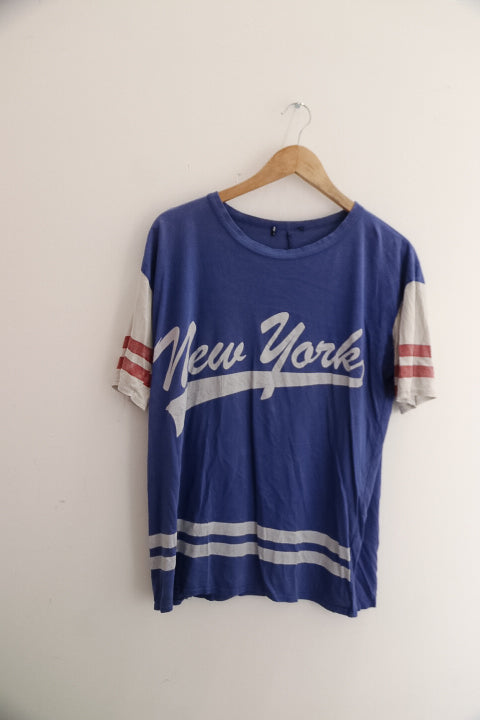 Vintage blue New york printed medium T-shirts