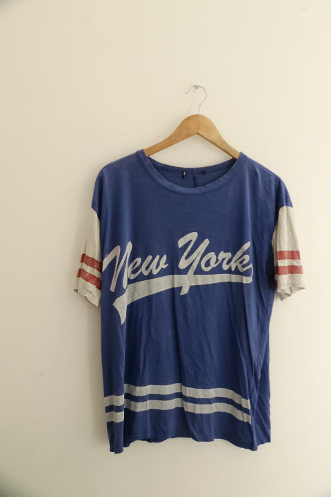 Vintage blue New york printed medium T-shirts