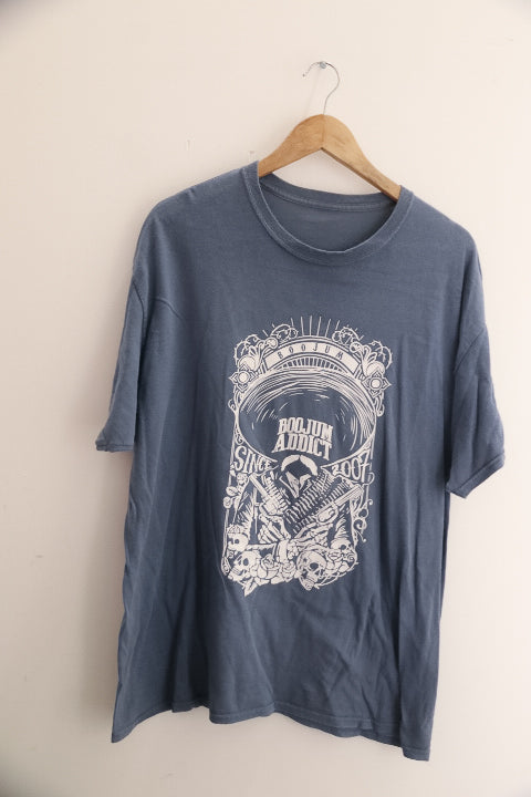 Vintage Boojum Addict graphics mens grey tees size XL