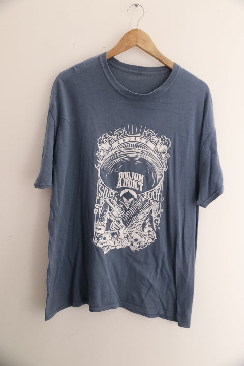 Vintage Boojum Addict graphics mens grey tees size XL