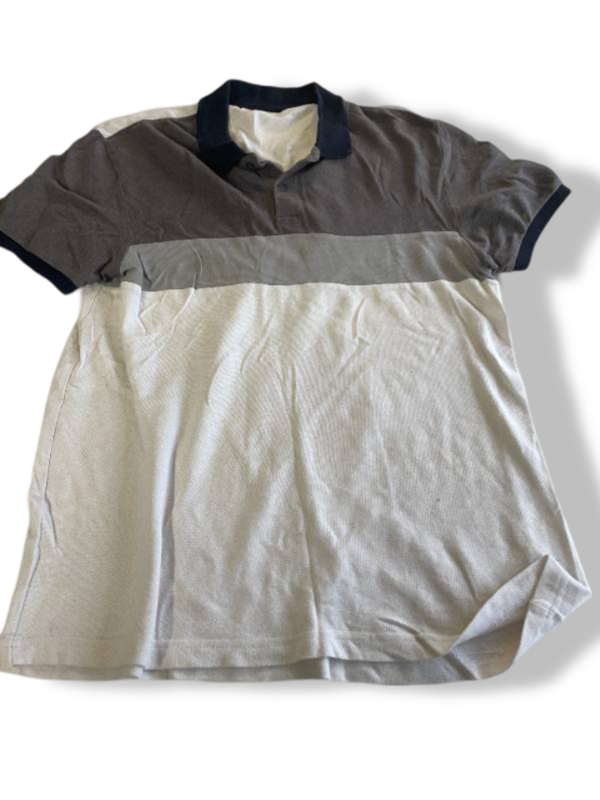 Vintage Very Short Sleeve Button Up Block multi  Polo Shirt in M| L29 W19| SKU 5393