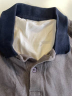 Vintage Very Short Sleeve Button Up Block multi  Polo Shirt in M| L29 W19| SKU 5393
