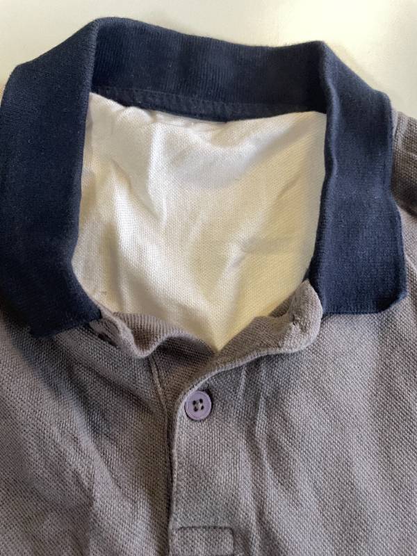 Vintage Very Short Sleeve Button Up Block multi  Polo Shirt in M| L29 W19| SKU 5393