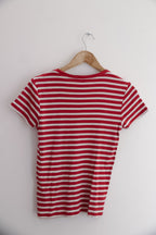 Vintage Ralph lauren red and white stripe medium tees