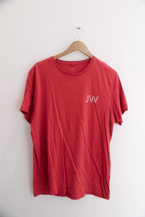 Vintage large jack wills red plain mens tees
