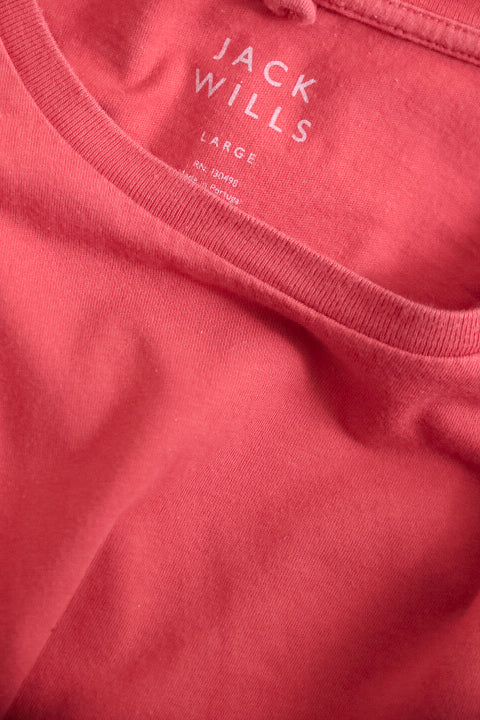 Vintage large jack wills red plain mens tees