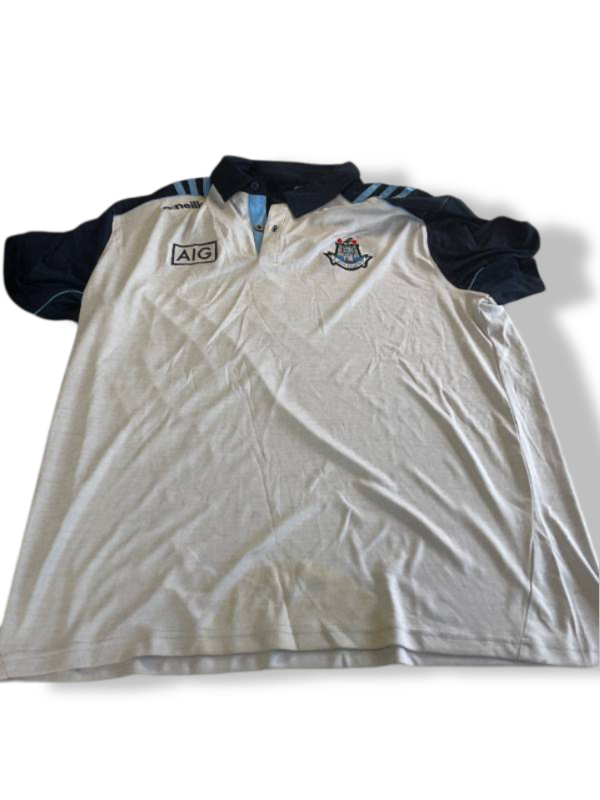 Vintage O'neill Dublin GAA Men's Harlem Polo Shirt Sky / Marine / White in XXL| L30W22| SKU 5394
