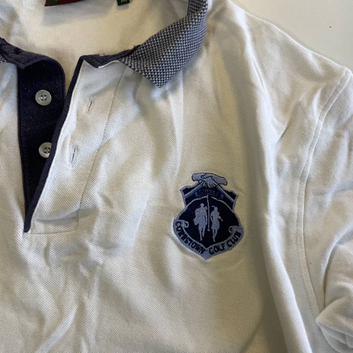 Vintage men's white Superb Glenmuir 80's Golf Polo shirt T-Shirt size M| L29 W22| SKU 5397