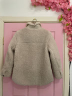 Vintage faux fur cream blazers coat jacket