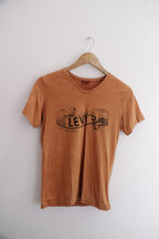 Vintage cream mens Levi's printed medium t-shirt