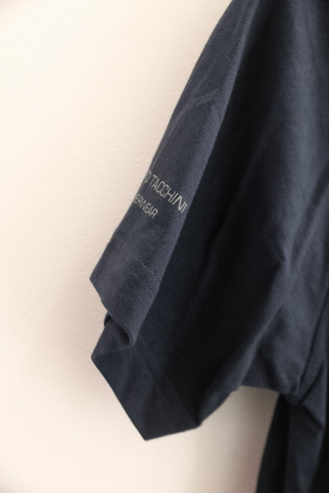 Vintage Black Sergio Tacchini mens V-neck plain tees