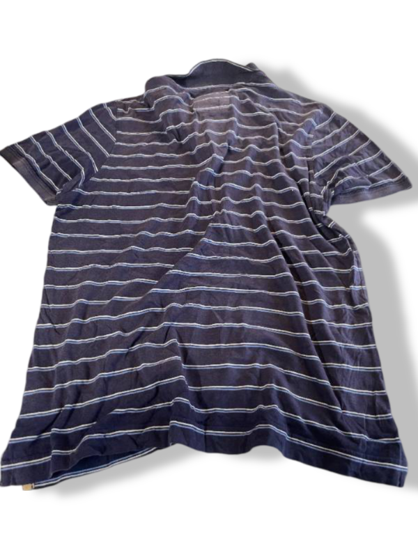 Vintage  North Coast Stripped Mens blue Regular Fit Polo Shirt L| L29W21| SKU 5398