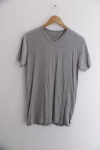 Vintage Grey Large Sergio Tacchini mens V-neck plain tees