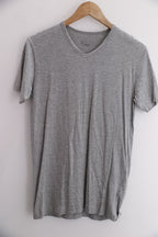 Vintage Grey Large Sergio Tacchini mens V-neck plain tees