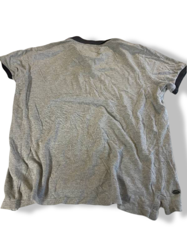 Vintage Mens Debenhams GO-TO-K-YO grey Polo Shirt in XL| L28 W22| SKU 5399