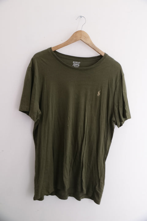 Vintage polo ralph lauren brown mens large plain tees