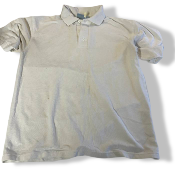 Vintage  white regular fit Blue Marine Casual polo tees for Men in M|L27W19|SKU 5403