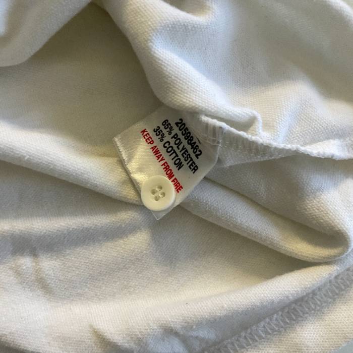 Vintage  white regular fit Blue Marine Casual polo tees for Men in M|L27W19|SKU 5403