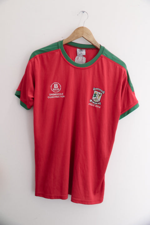 Vintage Balon Drumgoole construction feile 2014 red small jersey