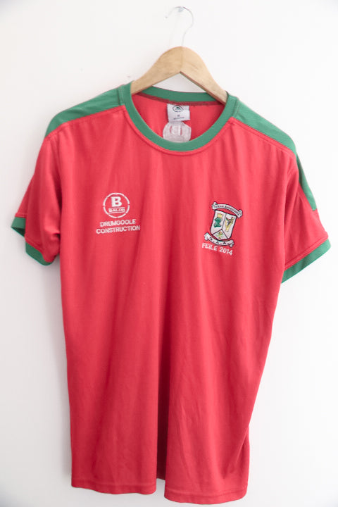 Vintage Balon Drumgoole construction feile 2014 red small jersey