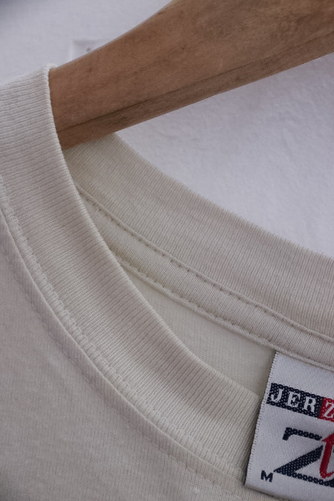 Vintage white medium Loreto college St. Stephen green 1333-2008 printed mens tees