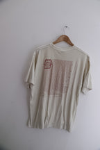 Vintage white medium Loreto college St. Stephen green 1333-2008 printed mens tees