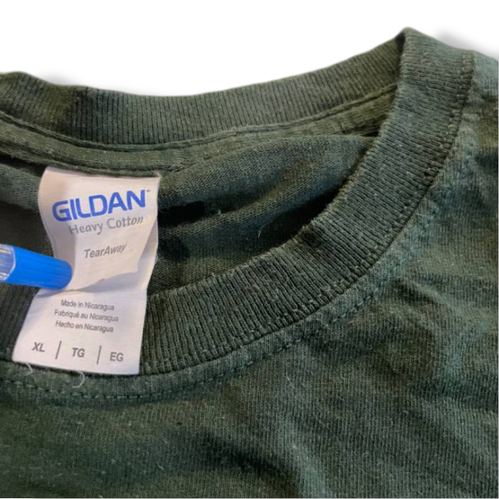 Vintage men's dark green Gildan heavy cotton tees in XL By Jagermeister Asia Tour|L29W18|SKU 5407