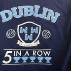 Vintage Fruit of the loom Dublin Ireland 5 in a row 2019 Crew Neck Blue St. Paddy's Day tees in M|L28W19|SKU 5409