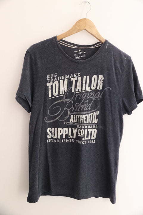 Vintage grey Tom Tailor authentic graphics mens medium tees