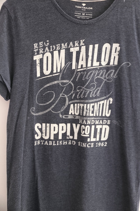 Vintage grey Tom Tailor authentic graphics mens medium tees