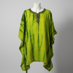 Vintage women Ethnic 70s Green Black Psychedelic Cotton Embroidered Hippie Style festive top in M|L26W18|SKU 5411