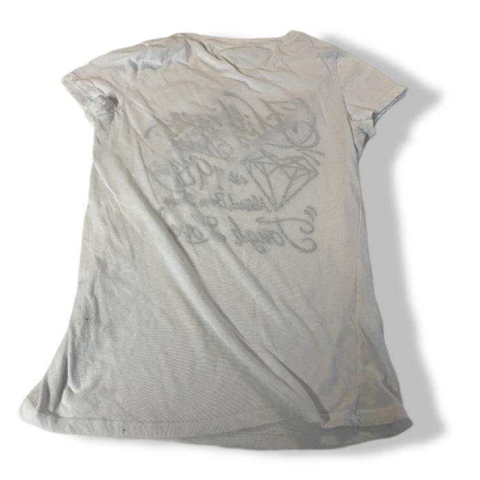 Vintage Tommy Hilfiger white denim graphics women's tees in M|L26W16|SKU 5412