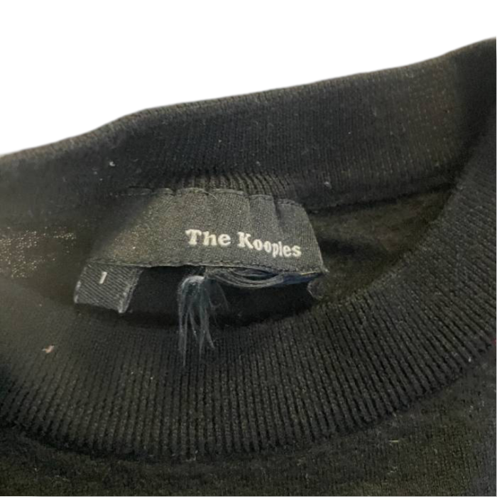Vintage The Kooples Women's Black stripe Jumper in XS|L21W16| SKU 5415