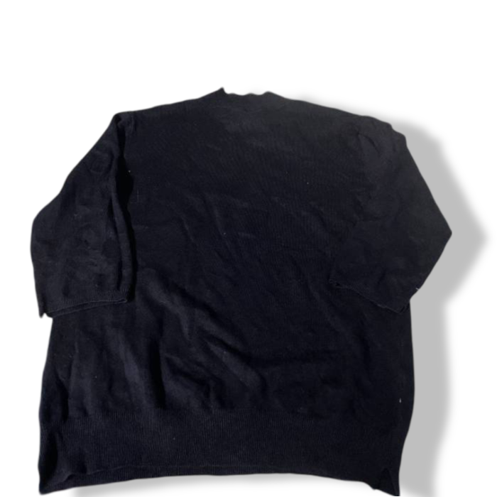 Vintage Zara knit Women's Navy blue high neck Jumper in L| L25 W16| SKU 5416
