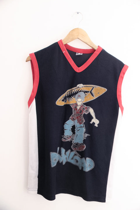 Vintage Phload graphics mens black sleeveless medium T-shirt