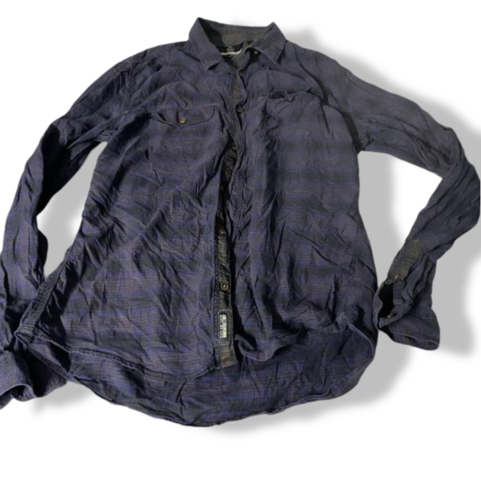 Vintage Duck And Cover Slim Fit Blue Button down Shirt Mens Size L|L31 W18| SKU 5423