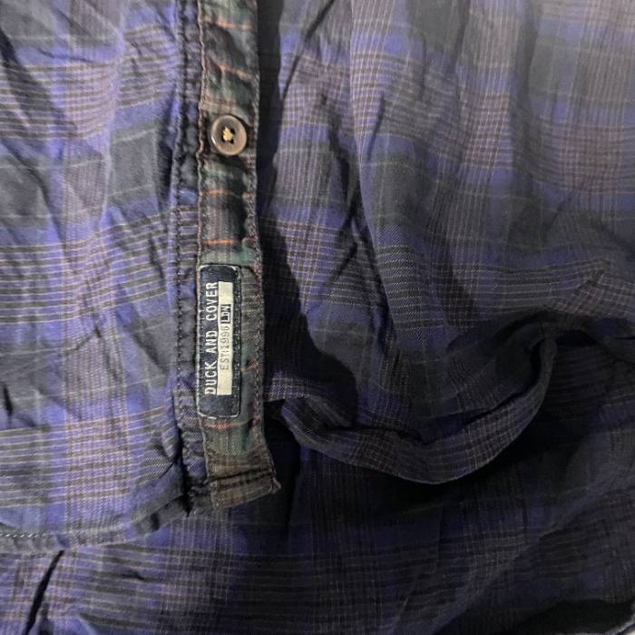 Vintage Duck And Cover Slim Fit Blue Button down Shirt Mens Size L|L31 W18| SKU 5423