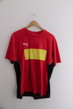 Vintage red and black mens puma training large tees