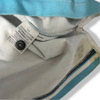 Vintage Murphy & NY stripped Heavy Mens Rugby polo Shirt Light Blue in L| L32 W21| SKU 5424