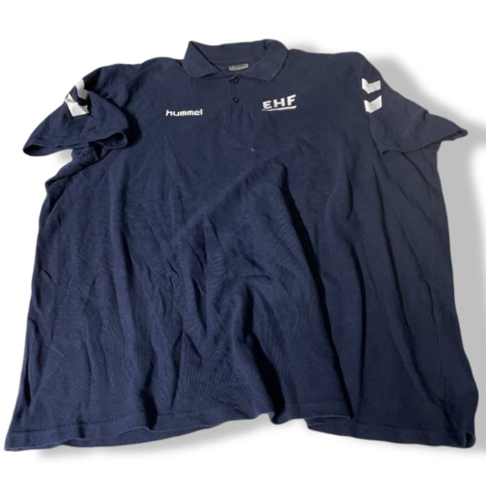 Vintage men's Hummel Ply navy blue Polo Shirt in XXL|L 30 W26| SKU 5427