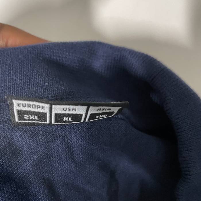 Vintage men's Hummel Ply navy blue Polo Shirt in XXL|L 30 W26| SKU 5427