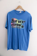Vintage great smoky moutains pigeon forge graphics mens blue large tees