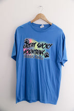 Vintage great smoky moutains pigeon forge graphics mens blue large tees