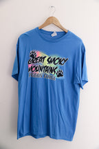 Vintage great smoky moutains pigeon forge graphics mens blue large tees