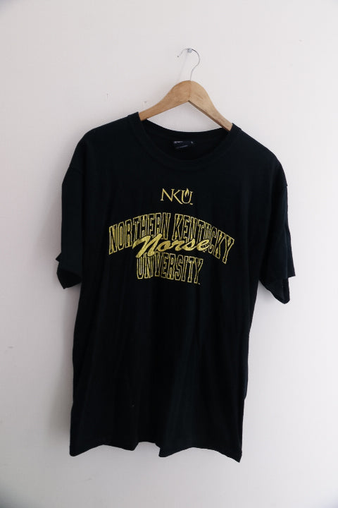 Vintage Northern Kentucky University printed black large mens T-shirt