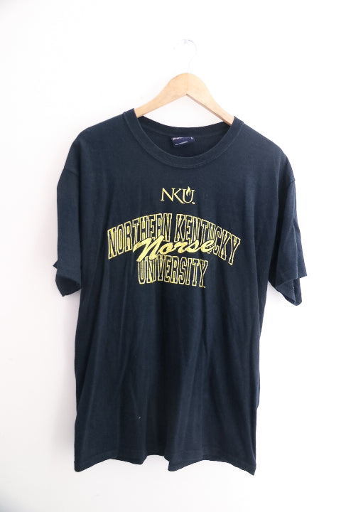 Vintage Northern Kentucky University printed black large mens T-shirt
