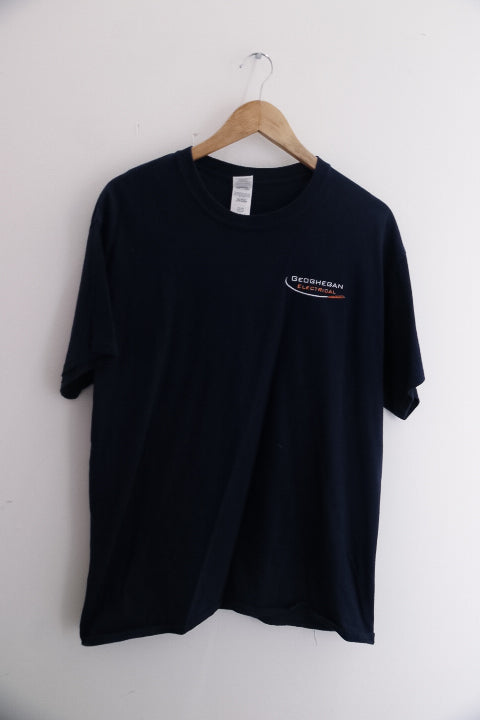 Vintage Gildan Geoghegan electrical mens Navy ultra cotton large tees