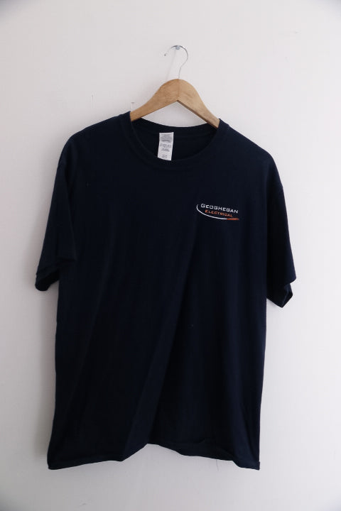 Vintage Gildan Geoghegan electrical mens Navy ultra cotton large tees